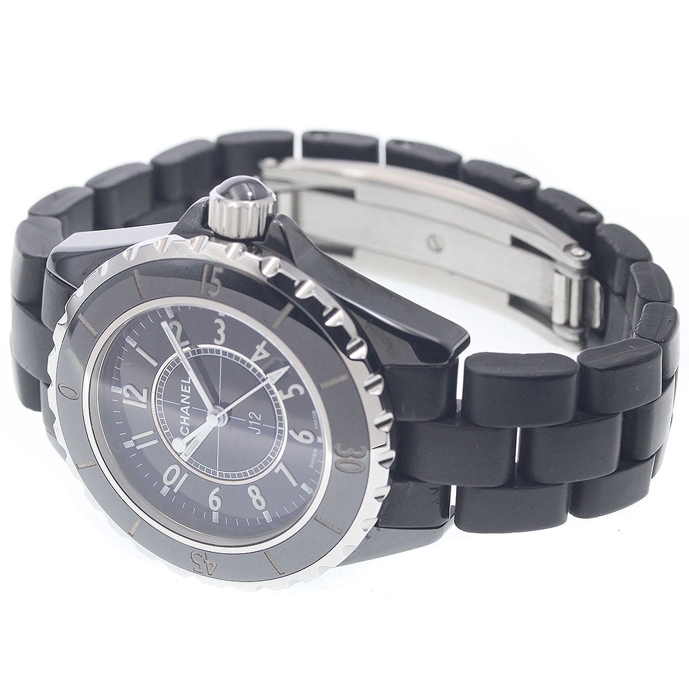 CHANEL J12 H0681 Black ceramic date black Dial Quartz Ladies Watch_946665