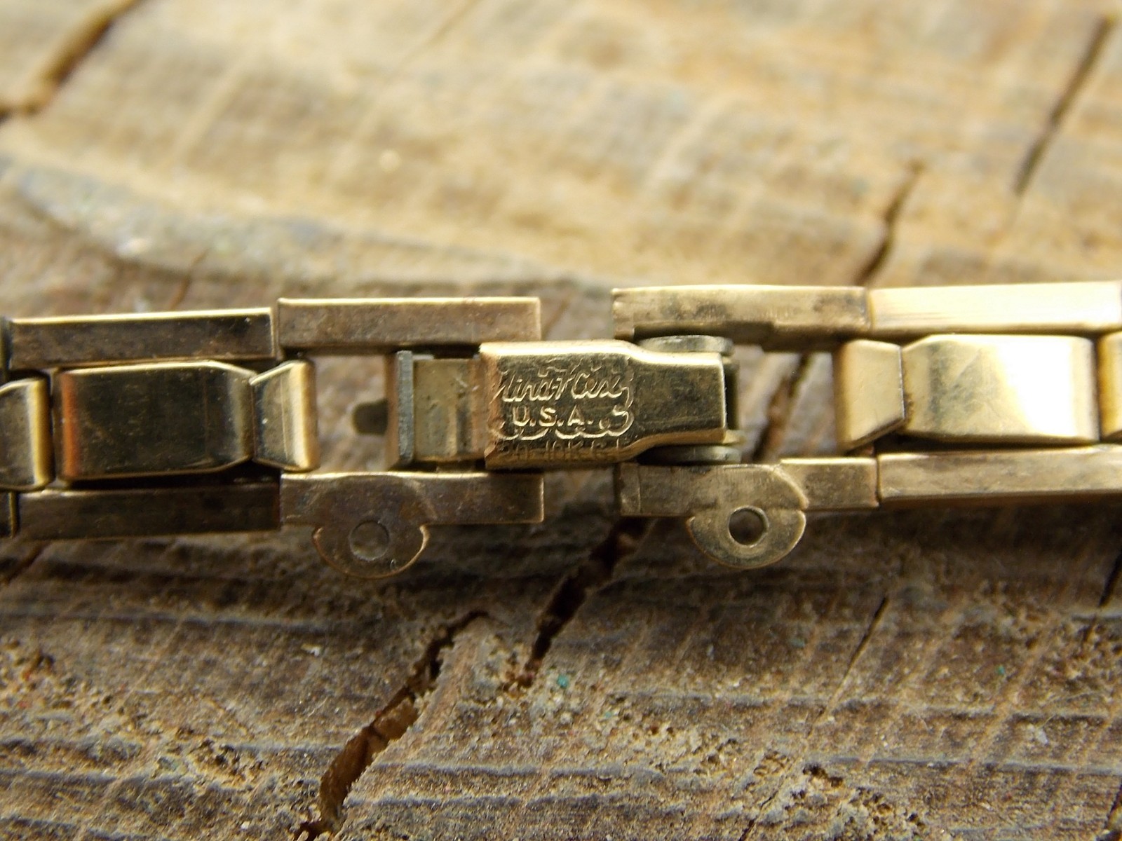 Mira-Flex NOS Vintage Stainless Steel Watch Band Ring End Unused Butterfly Clasp