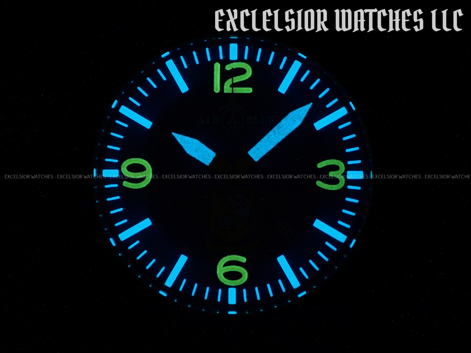 Air Blue By Deep Blue 44mm Blue Angels 9015 Automatic Sapphire Black PVD Watch