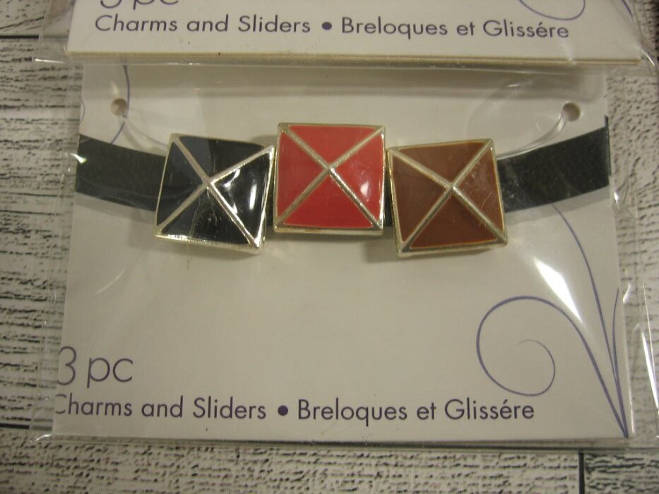 NEW Slider Beads Charms & Bracelet Jewelry Lot Enamel Rhinestones 43 Pc.