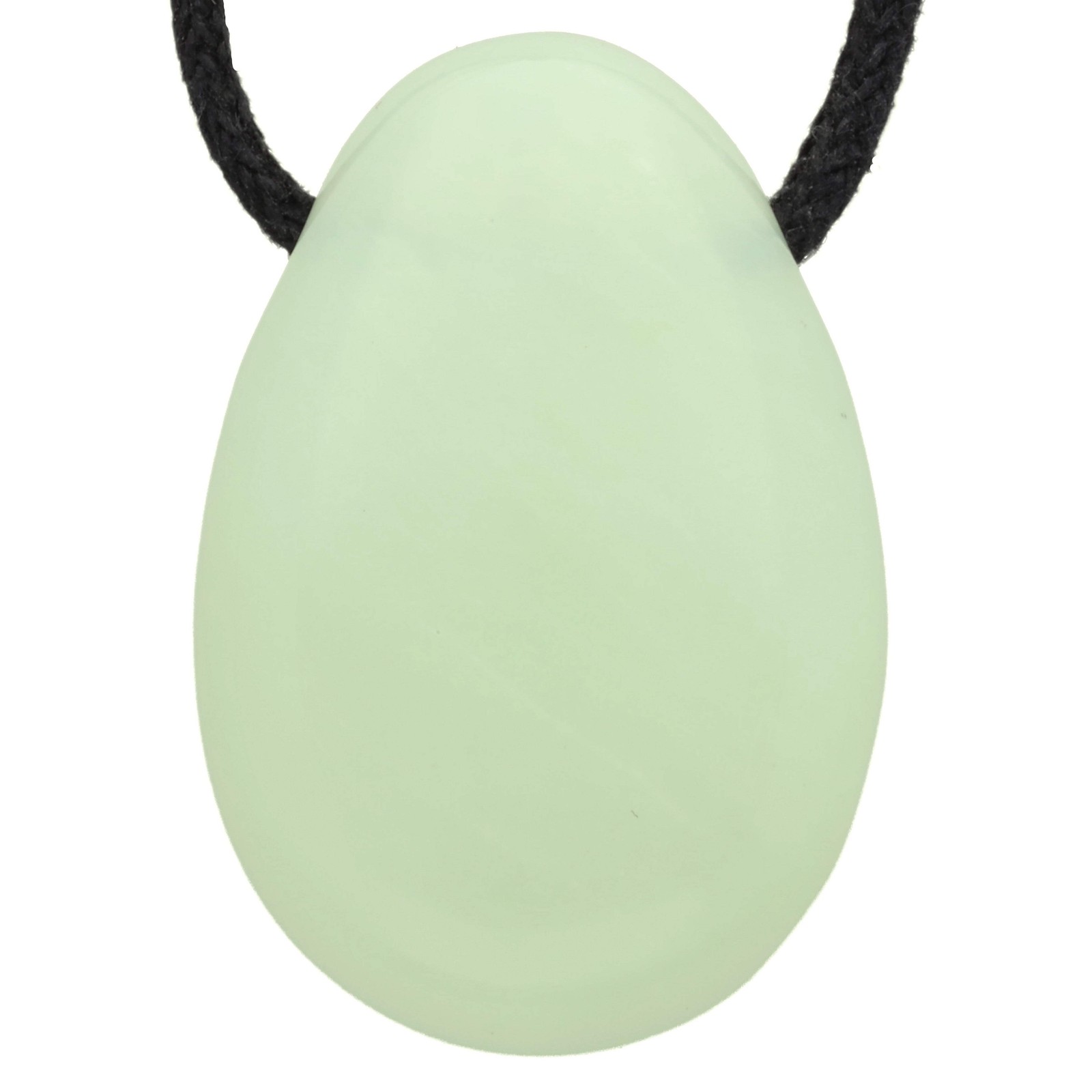 China Jade Drop Pendant with Cotton Ribbon Drilled | Gemstone Jewelry