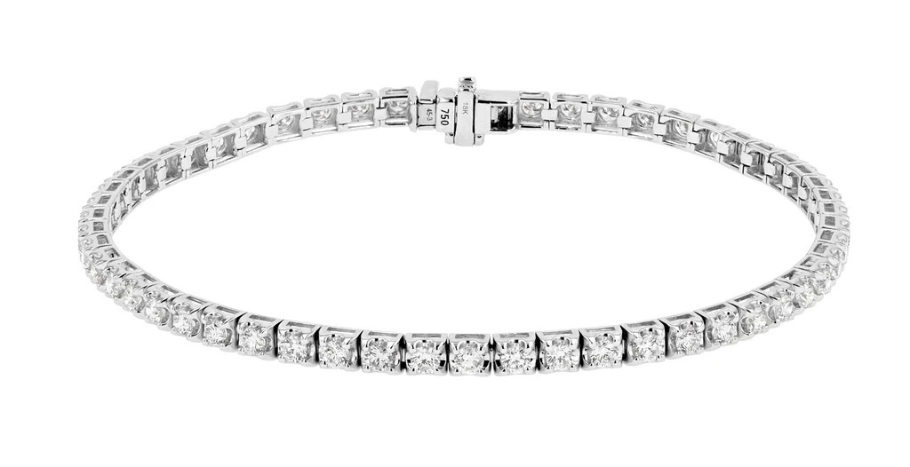 Women’s Tennis Bracelet 6.60cts Round Cut GHVS-SI Natural Diamond 14K White Gold