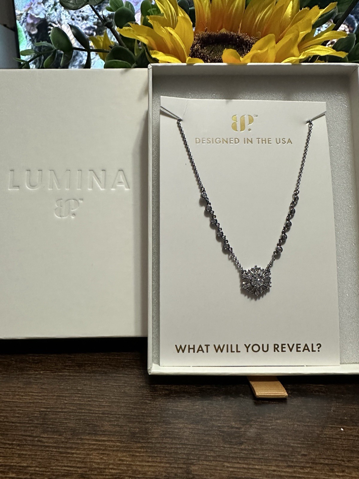 Bomb Party Lumina NK44896 Clarity In Motion CZ Hematite Plating Necklace