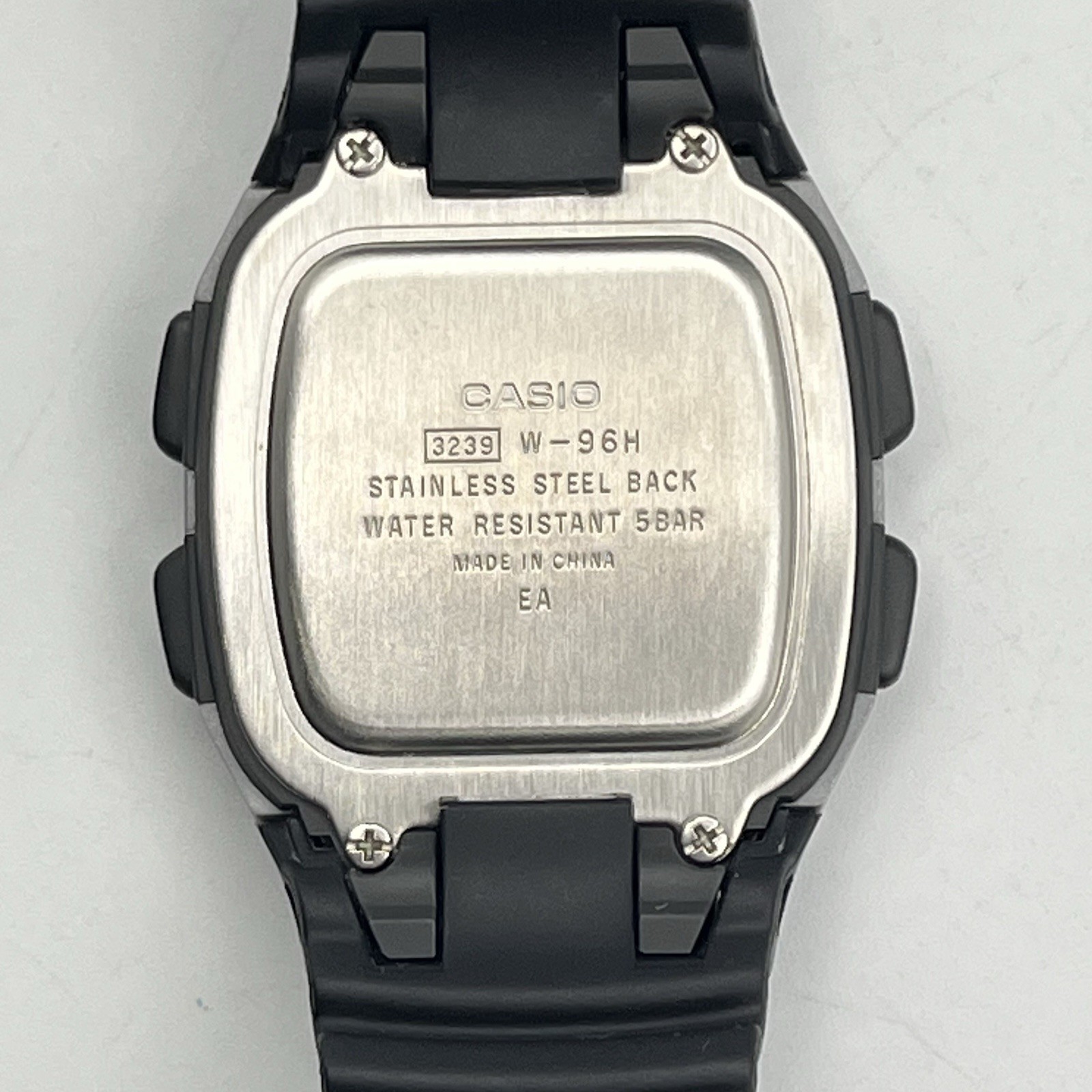 Casio Men’s 35mm Digital Watch – W-96H – Black – WR 50M – WORKS
