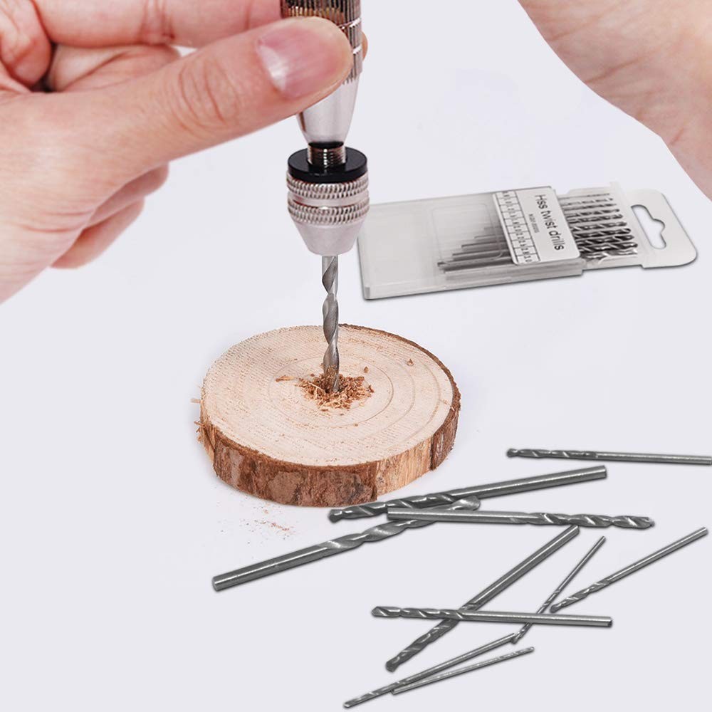 Hand Pin Vise with 20 Pcs Drill Bits, Precision Hand Drill Rotary Tool with M…