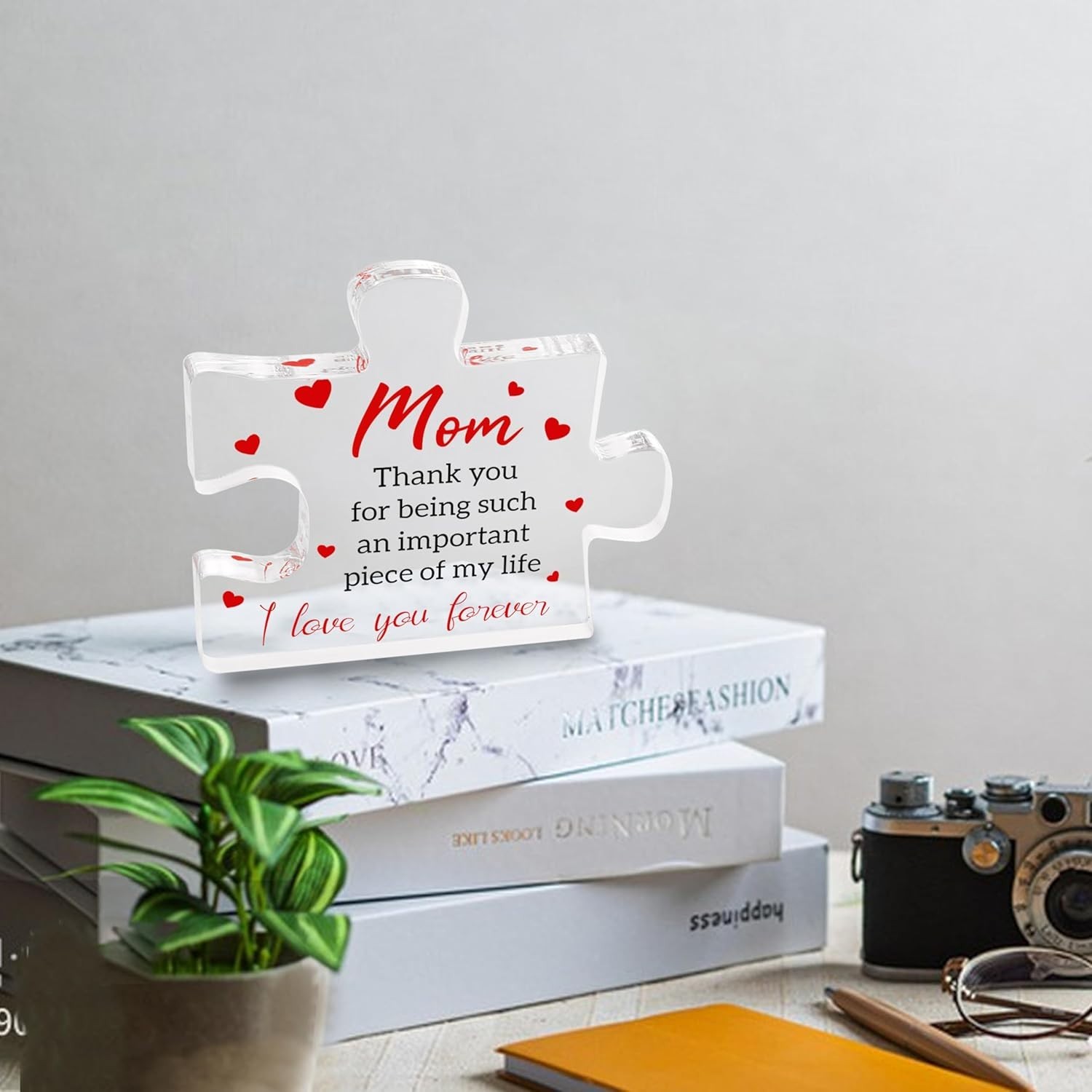 3D Acrylic Block Puzzle with Heartfelt Message – Gift for Mom, 2.2 x 2.8 in