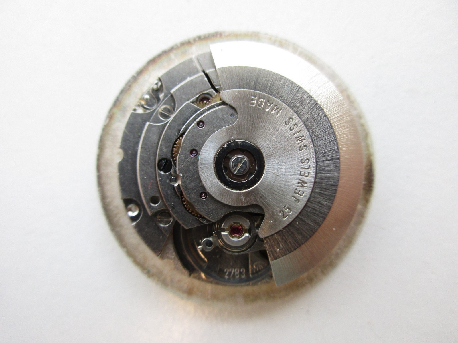 ETA cal. 2783 Swiss automatic watch movement – white date at 3 – running