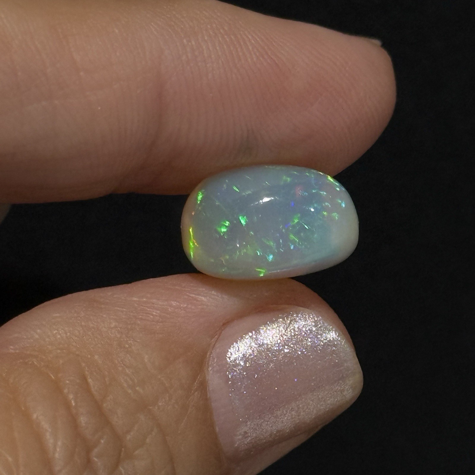 8.6ct 13.7×13.3x9mm Finest Colorful Bauble Like Ethiopian Welo Opal Cabochon