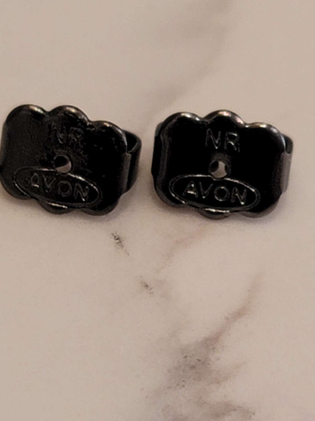 Avon Black Diamond Color Drop Earrings Gunmetal Gray Crystal Dangle 2007