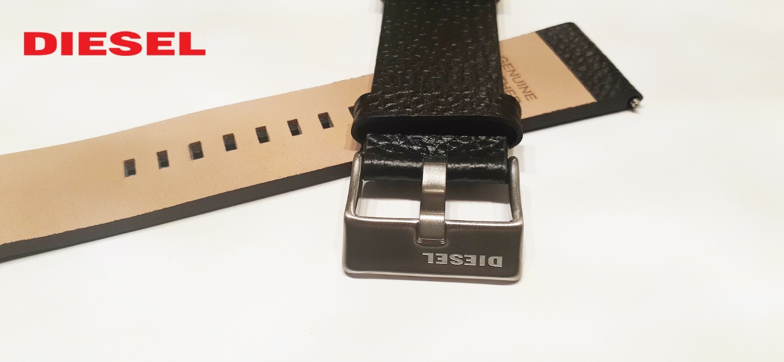 GENUINE DIESEL Watch Strap Band BLACK/ BROWN 22mm 24mm 26mm 28mm