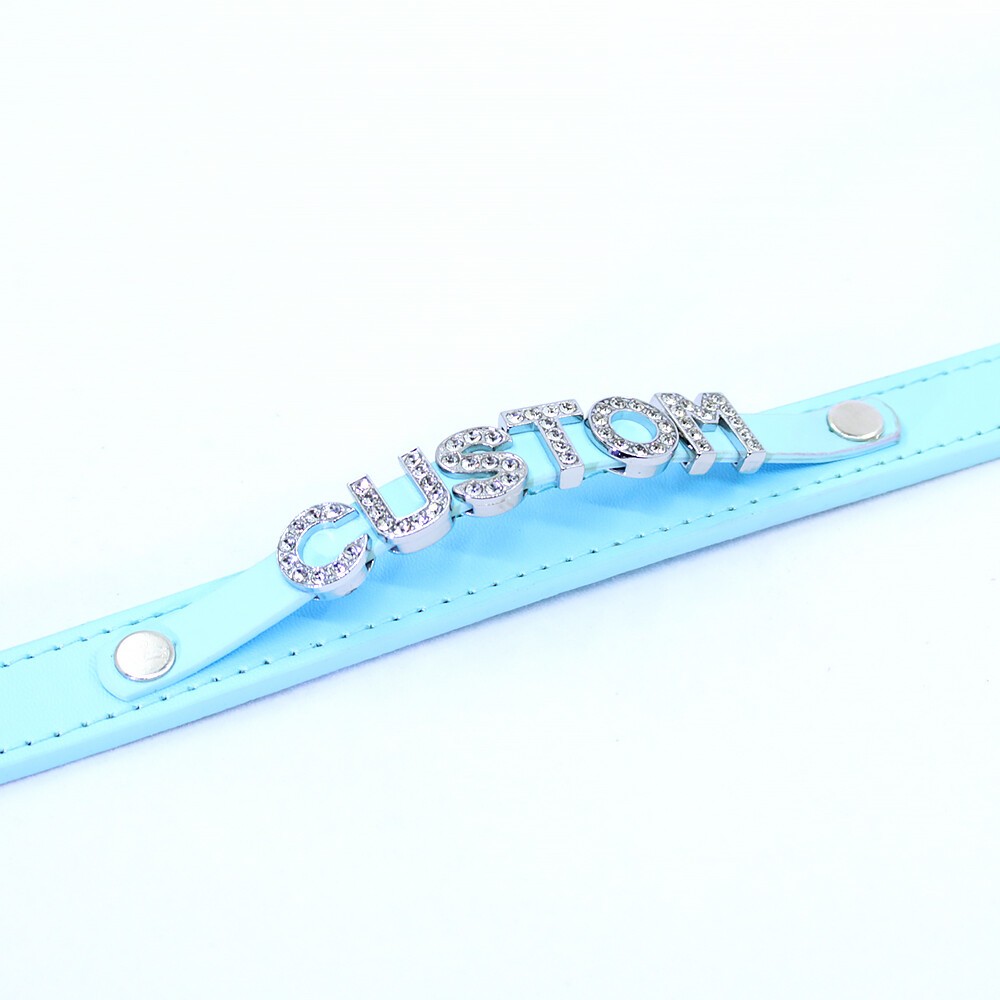 Leather Collar Letters PRINCESS Choker Necklace DDLG Cosplay Personalized K9