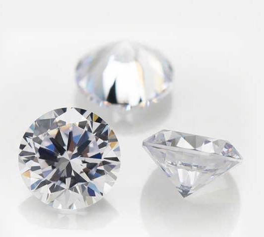 2.40mm White Cubic Zirconia Round Loose Gemstone AAA Quality For Jewelry Making