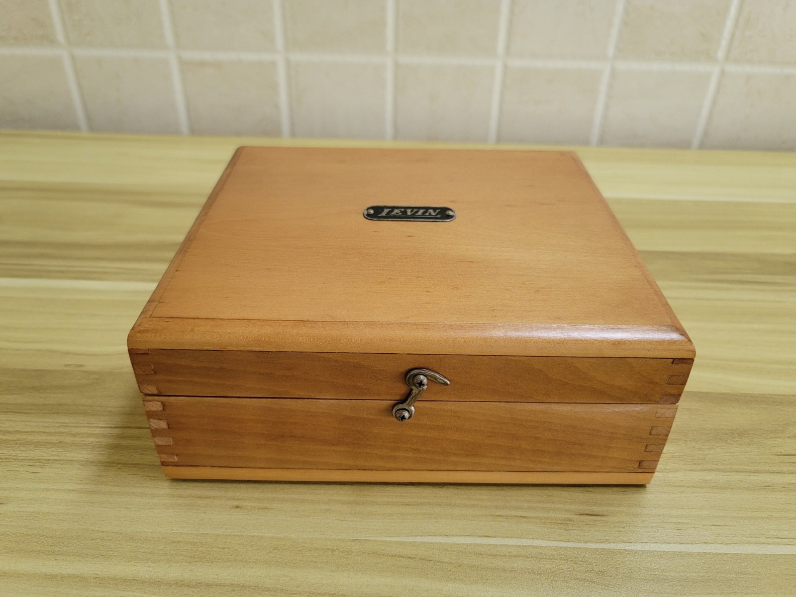 Levin 8mm Watchmaker Lathe Saw Table Grinding Attachment Set Wooden Box Mint