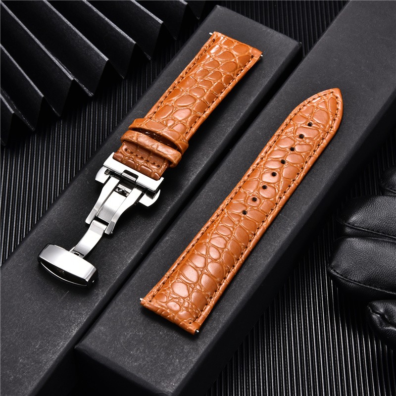 Correas De Reloj De Cuero Con Patrón De Cocodrilo Para Hombre Diseño De Lujo Cor
