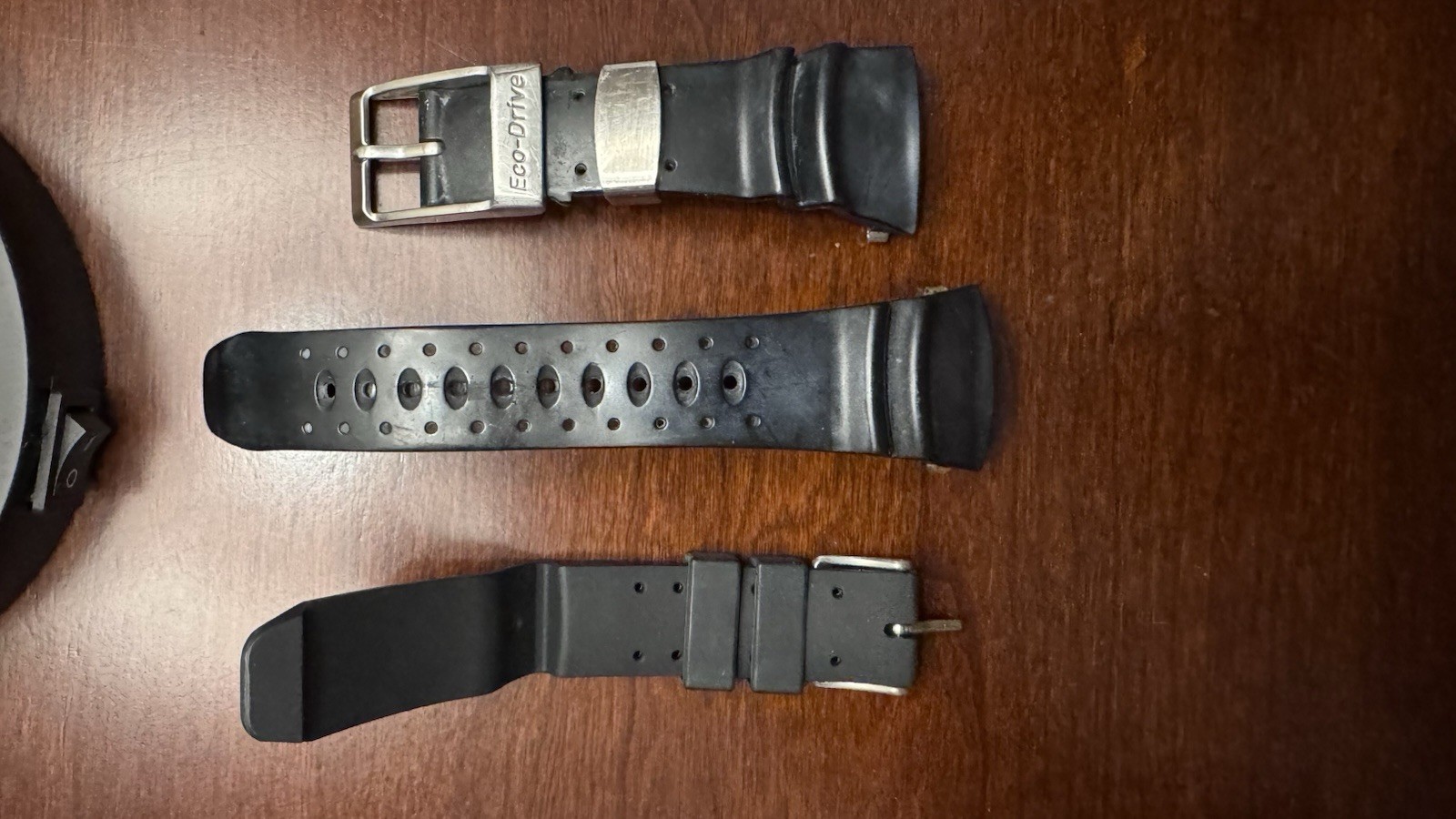 Citizen BJ-8050 Promaster Dive Eco-Drive Black Rubber Two-Piece Watch Band Strap
