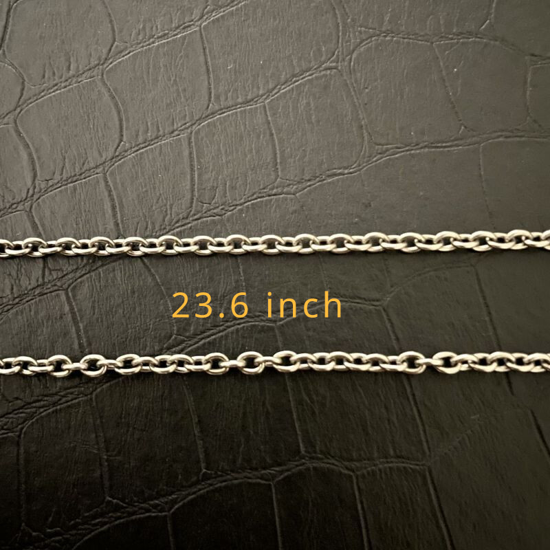 New Pure Titanium O-shaped Necklace Wide 3mm Lightweight Anti Allergic 23.6 inch