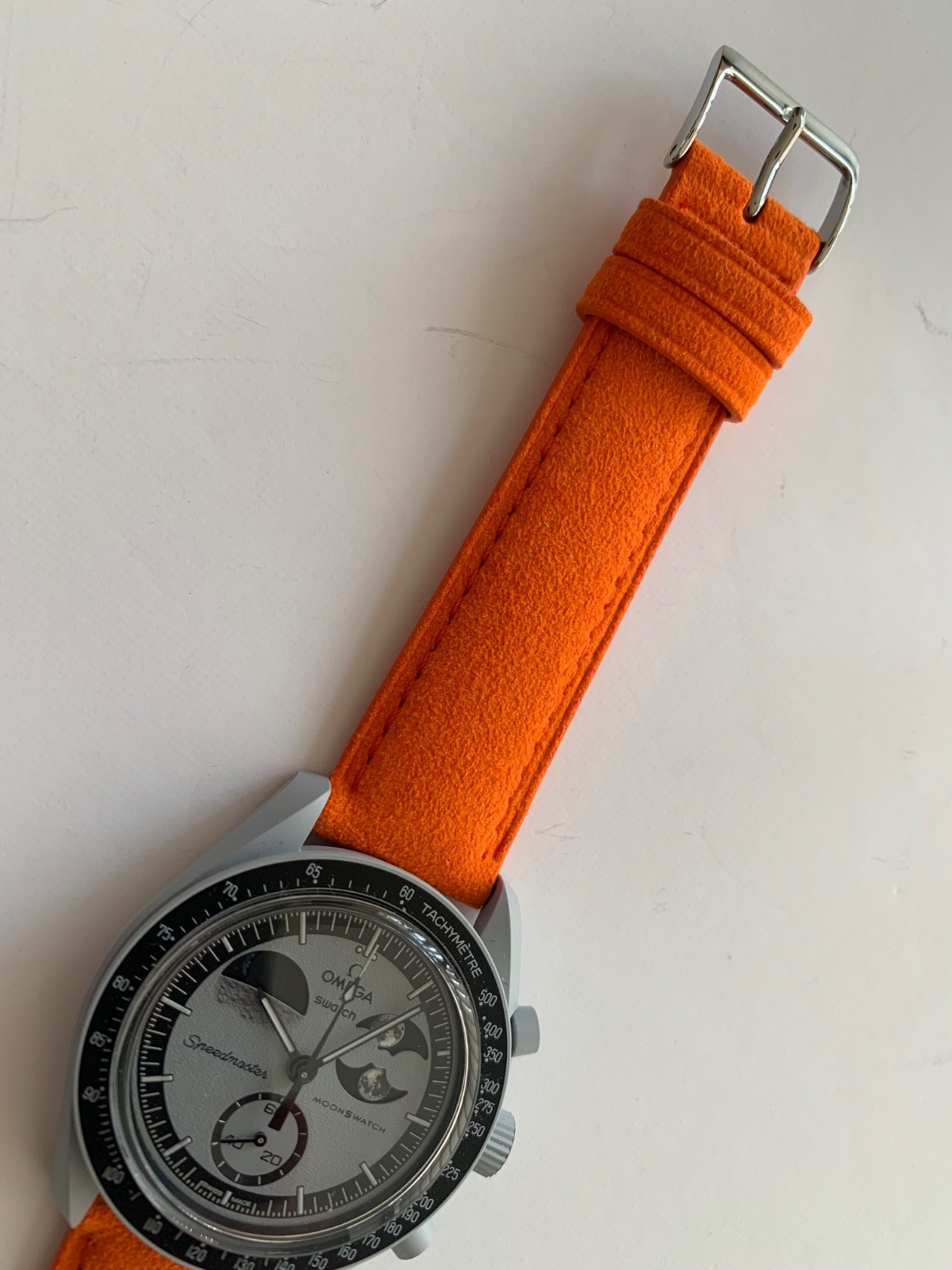 PEBRO ALCANTARA watch strap ORANGE 4 sizes 100% Vegan