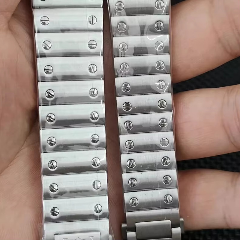 21mm 18.5mm Watch Bracelet Steel Band Strap For Cartier Santos Medium WSSA0010