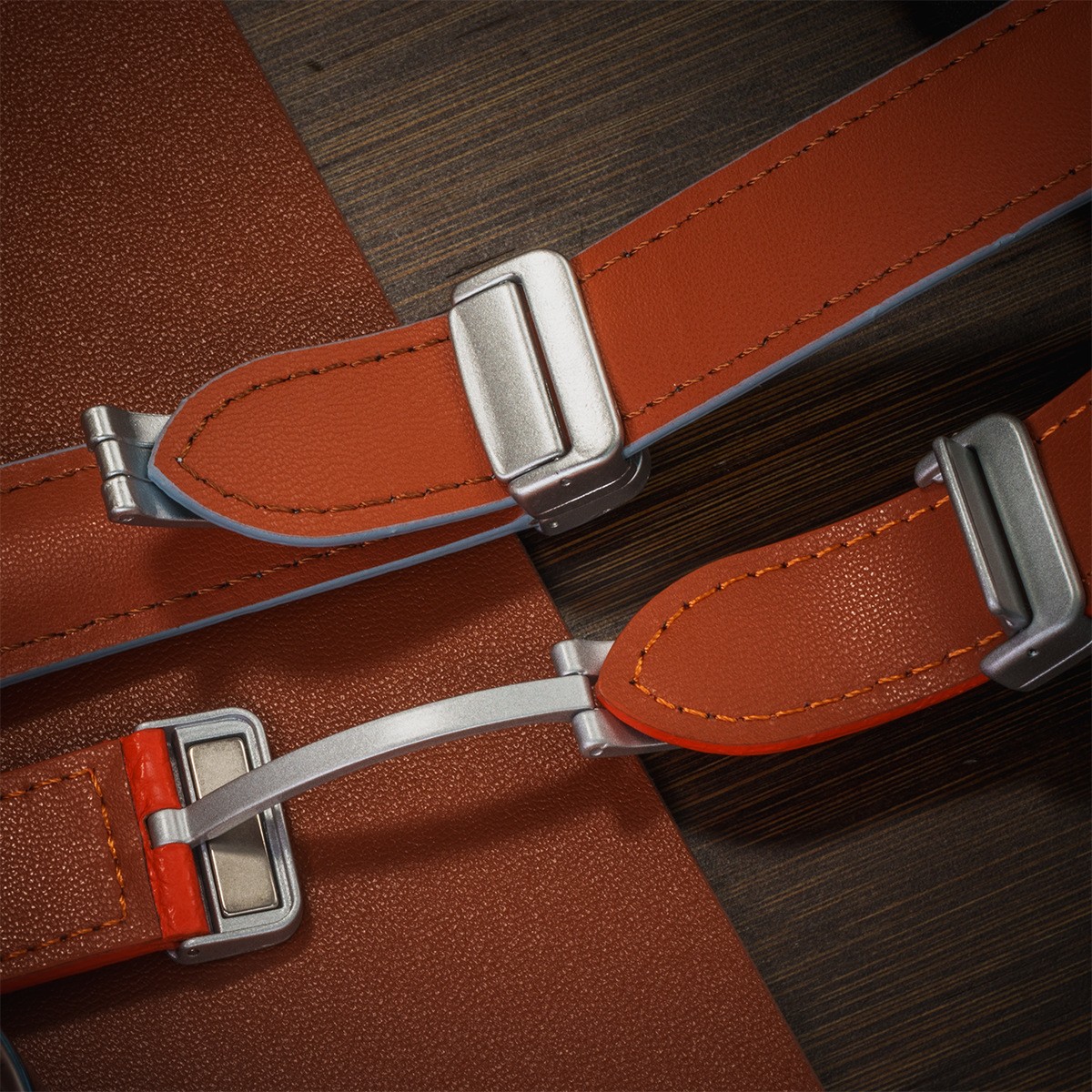 Fits Samsung Galaxy Ultra Watch Strap Leather Rugged Folding Clasp Band 22mm