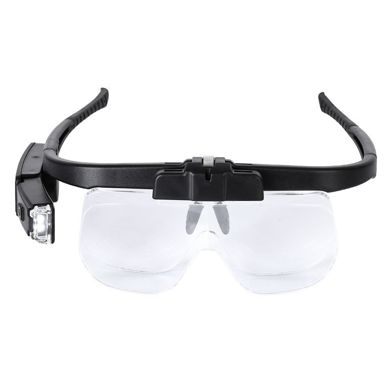 Max 4.5X Focus Flip up Magnifying Glasses USB Power LED Headband Loupe Magnifier