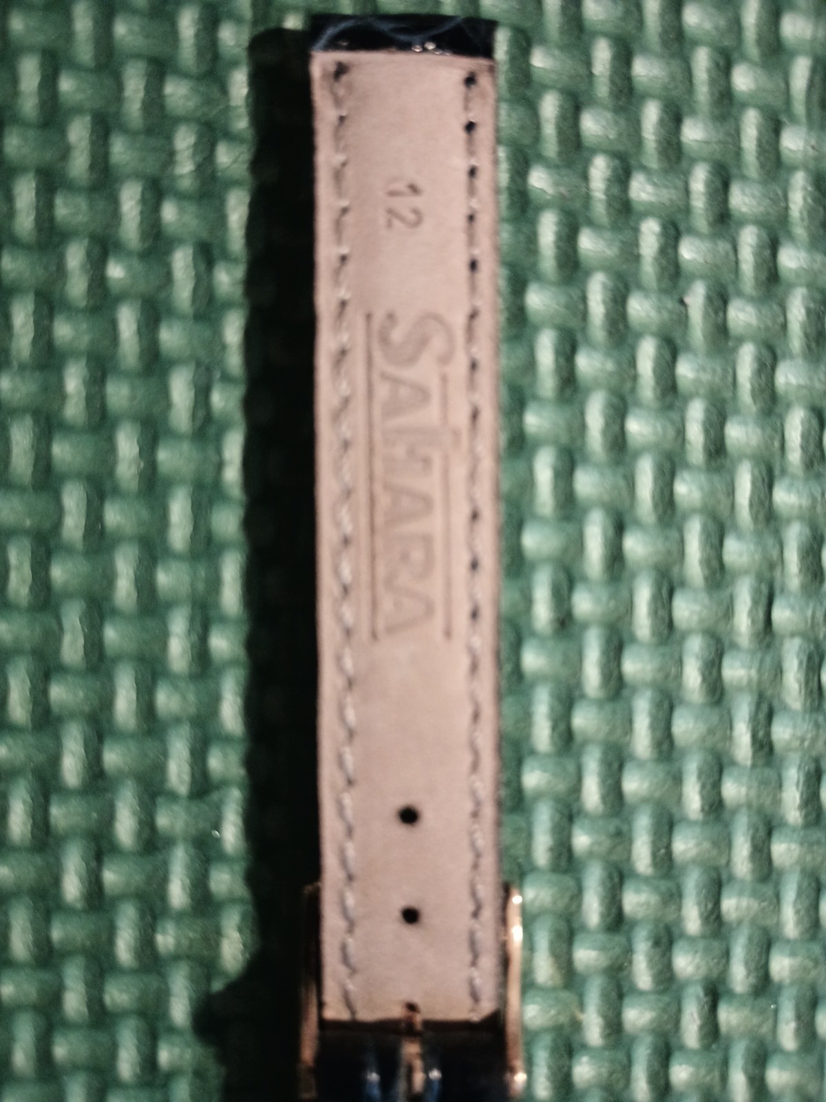 Dark Blue Sahara Genuine Crocodile Watch Strap Made In Italy Gold Buckle 12mm