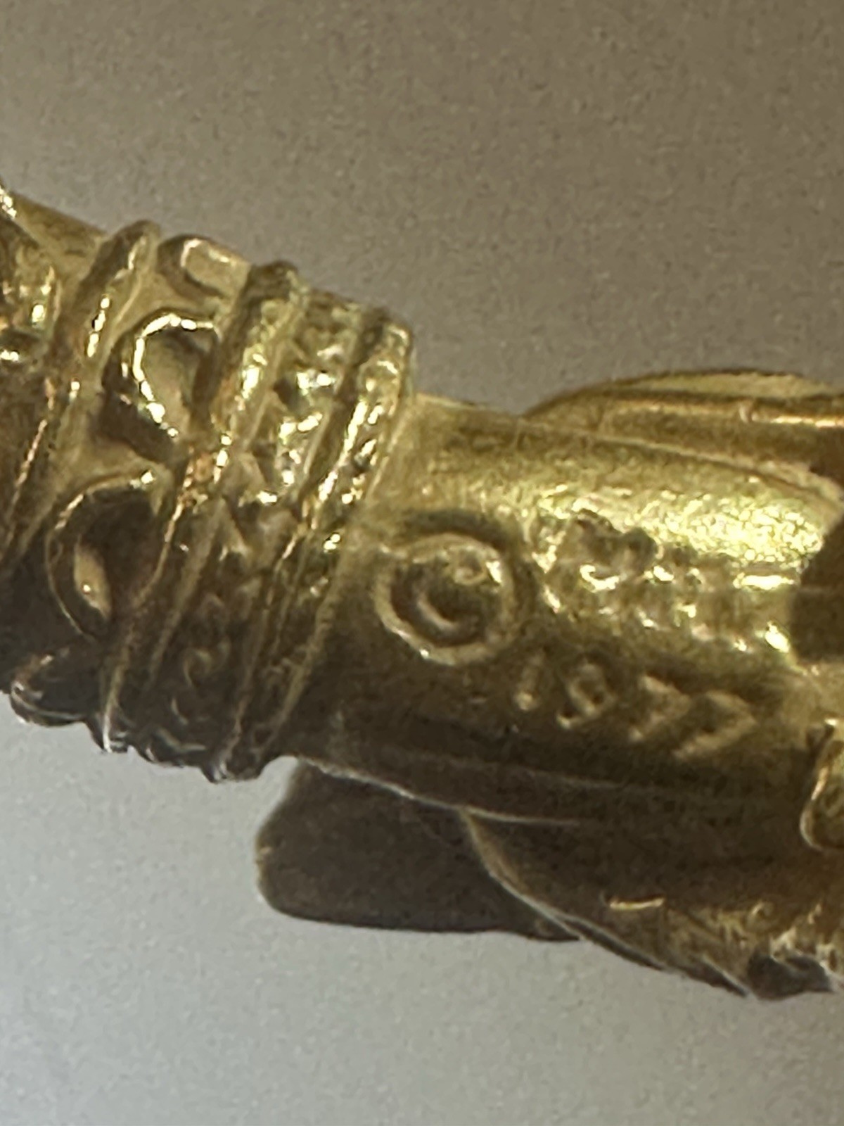 Vintage 1977 MMA Met Museum Scythian Horsemen Torque Choker 24K Gold Plate