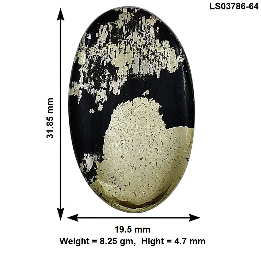 Natural Apache Gold 31.85×19.5×4.7 mm Oval Shape Polished Gemstone LS03786-64