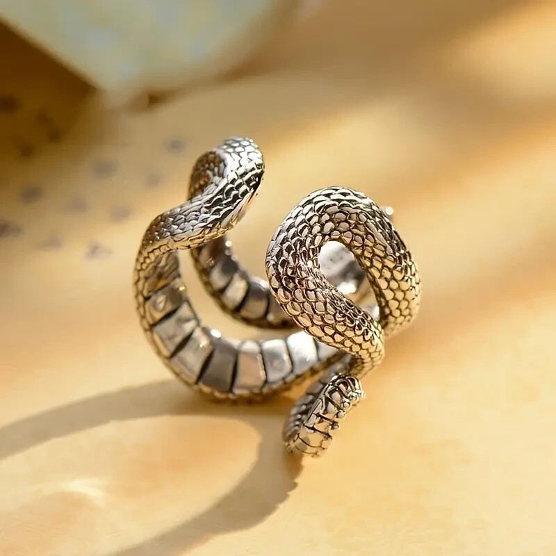 Elegant 925 Sterling Silver Charms Unique Fashion Dragon Ring One Size Fit All