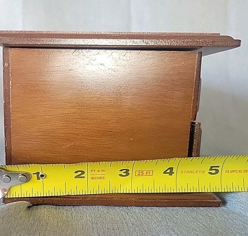 Vintage Wood Centurion Jewelry Box Imports Taiwan Velvet Lined 1970’s
