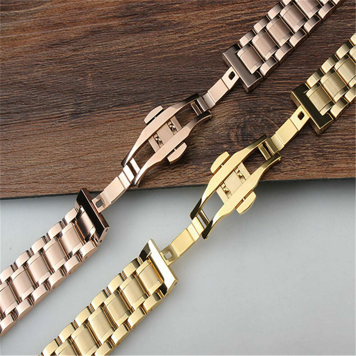 12mm 15 16 17 18 19 20 21 22 23 24mm Curved End Watch Band Stainless Steel Strap
