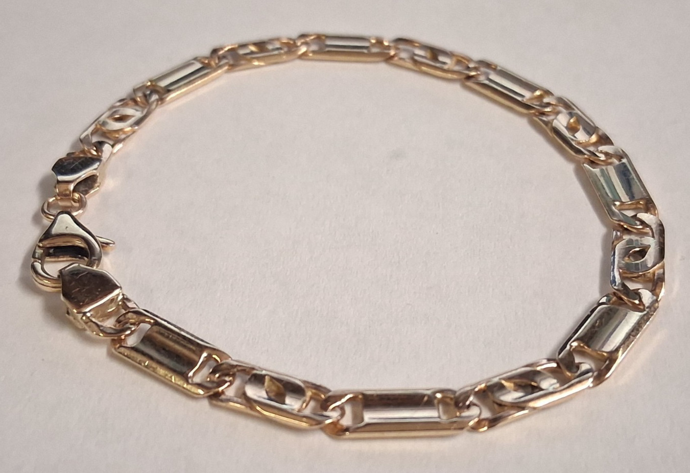 (RI4) 14k Yellow Gold Mariner Bracelet (11.1 Grams) Size 7-3/4″ (5 MM)