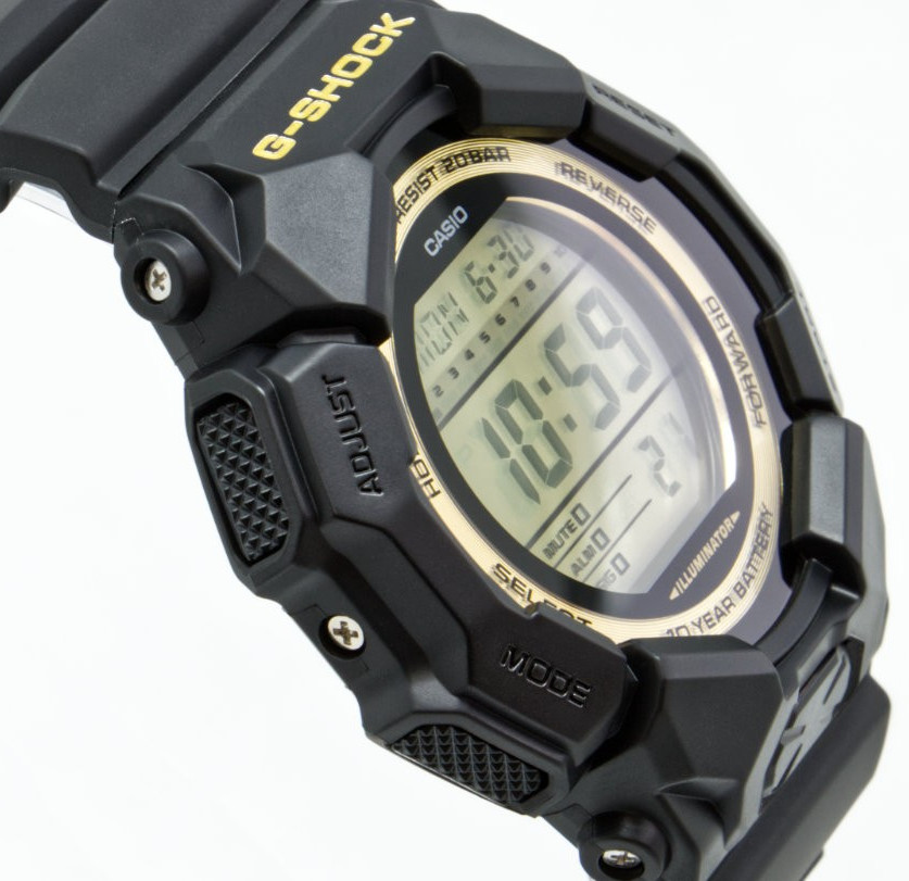 CASIO G-SHOCK GD-010GB-1A9JF Black and Gold Series Big Case Digital Watch 51.9mm