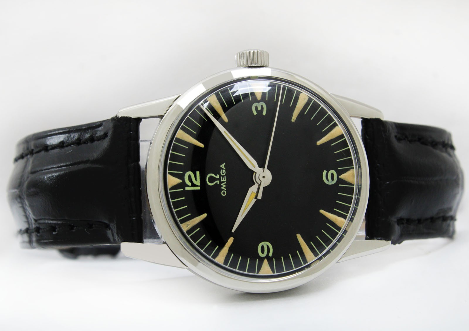 Vintage Omega Winding 34mm Men Steel Watch Ref 131001