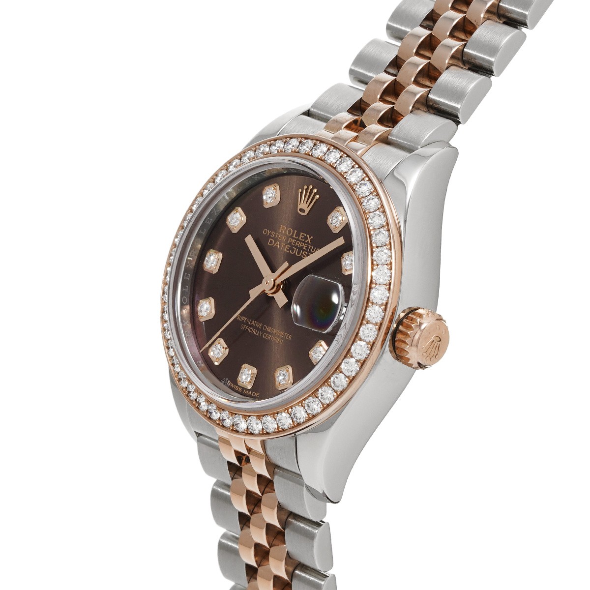 ROLEX Lady-Datejust 279381RBR Chocolate brown/diamond WATCH 713511