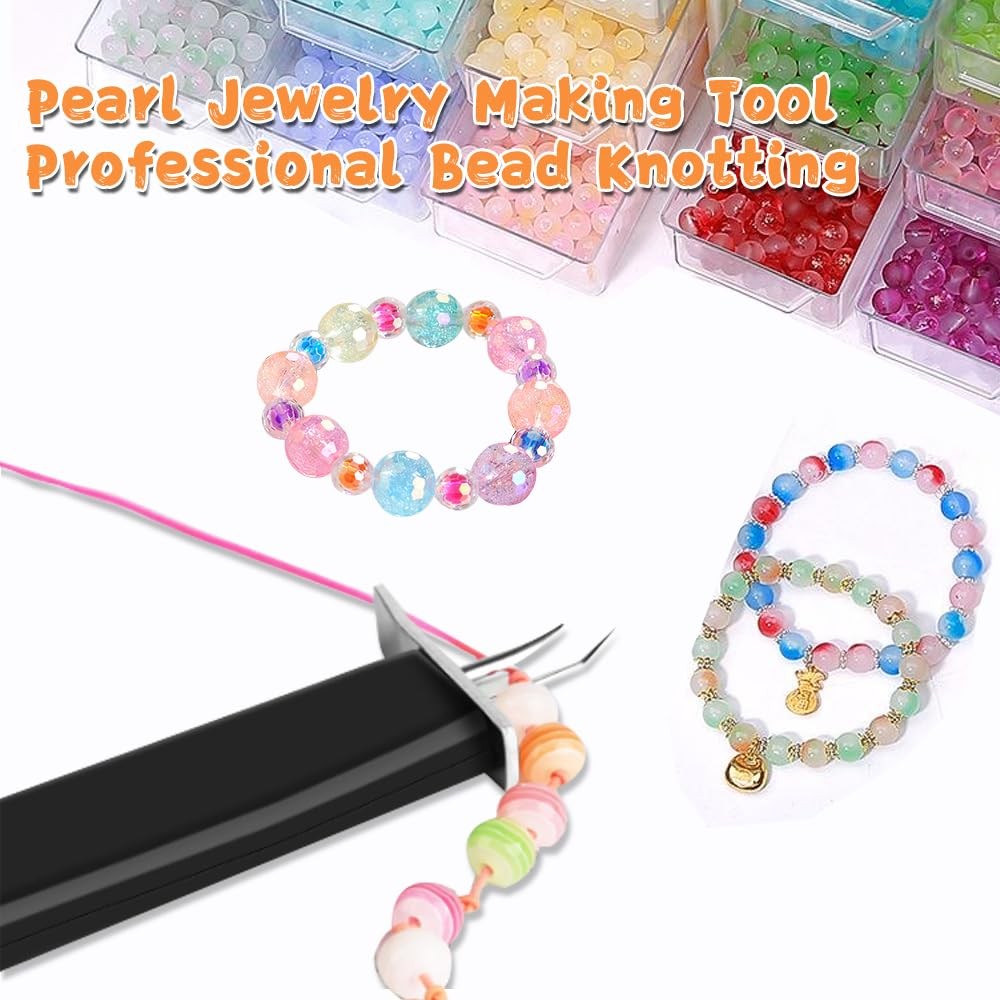 BADAO Beading Knotting Tool,Pearl Jewelry Making Tool 9.3*3.6*1CM, Style A