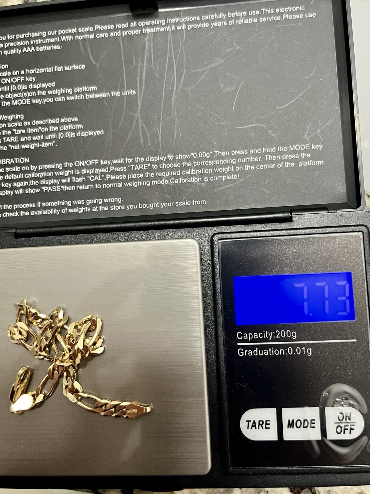 14k Solid Italian Gold Figaro Bracelet