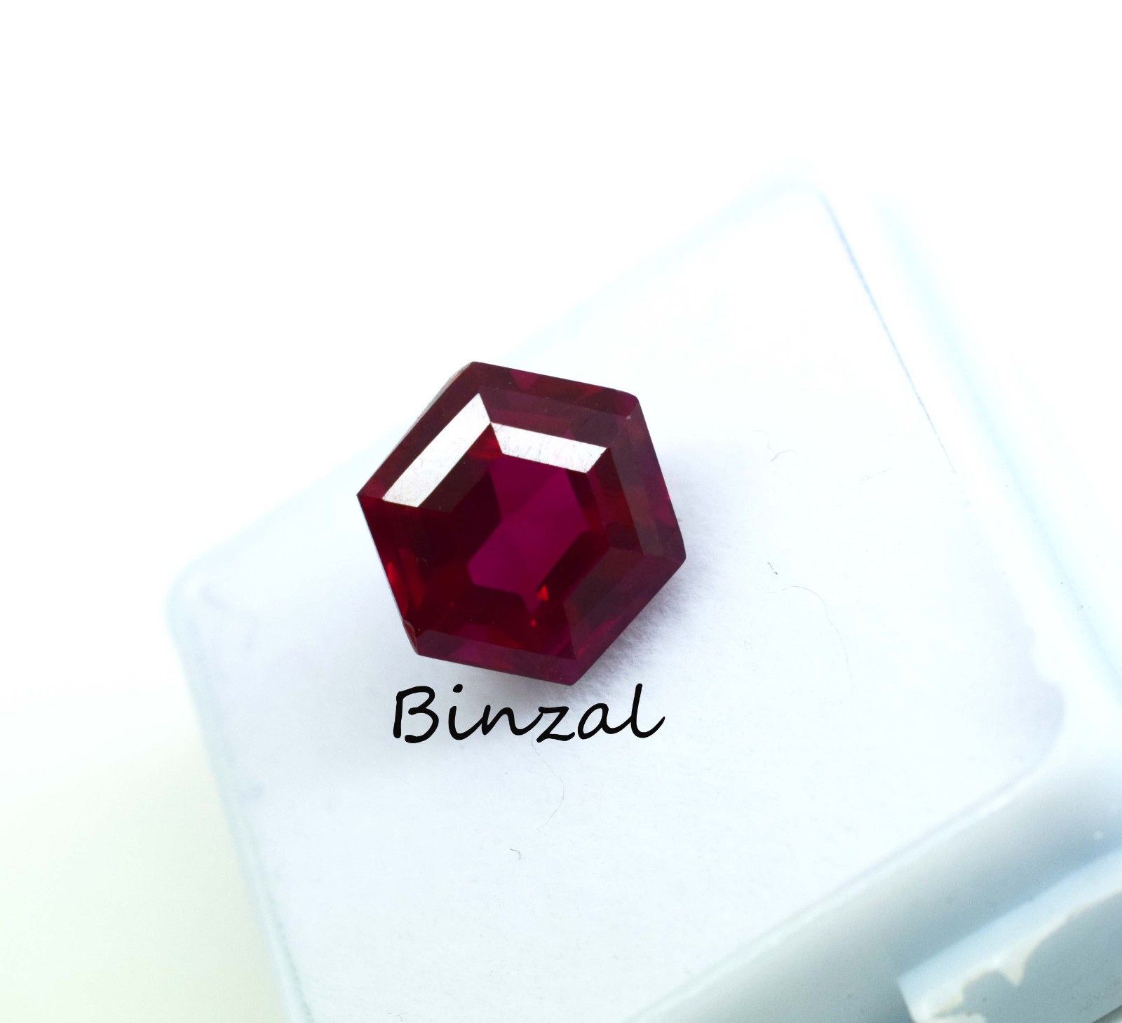 5Ct Deep Pigeon Blood Ruby Hexagon Cut Loose Gemstone Red Burma Myanmar Ruby