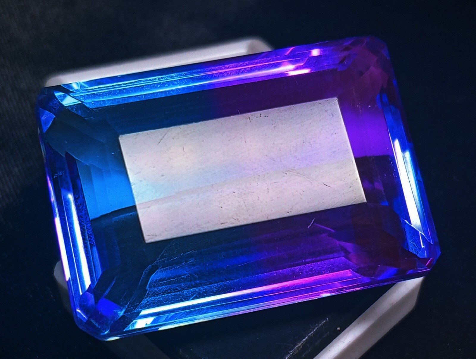 Flawless EGL Certified 111.90Ct Tourmaline Bi-Color Emerald Shape Loose Gemstone