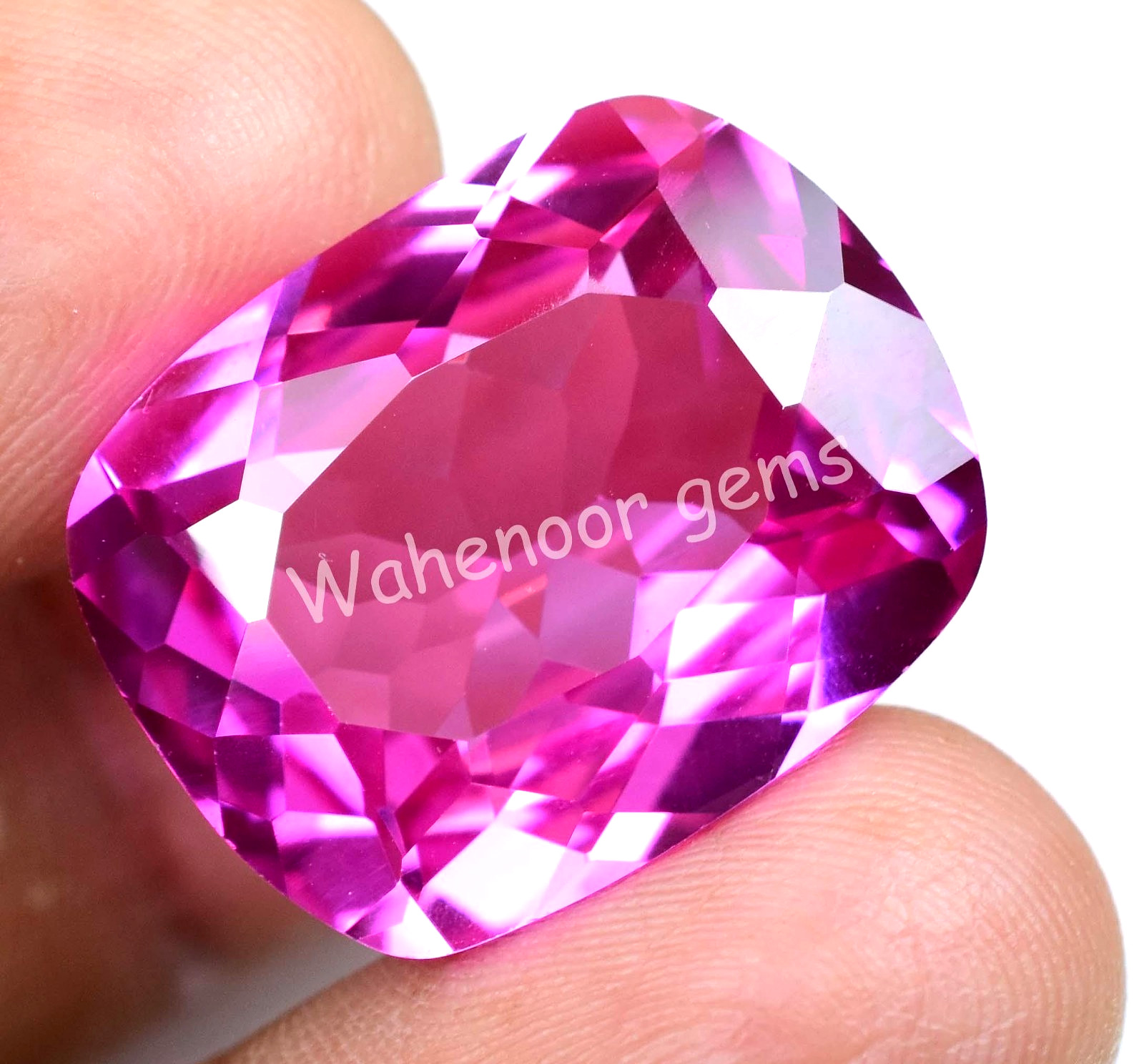 Natural Mogok Pink Ruby 37.20 Ct Cushion Certified Flawless Loose Gemstone