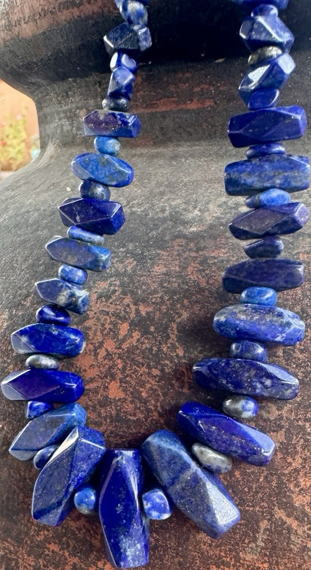 Mine Finds by Jay King Lapis Lazuli Necklace Sterling Silver Statement Gemstone