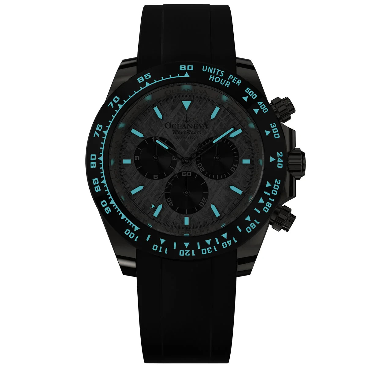 OCEANEVA WAVERACER METEORITE SWISS MADE 41 JEWEL AUTOMATIC CHRONO SAPPHIRE WATCH
