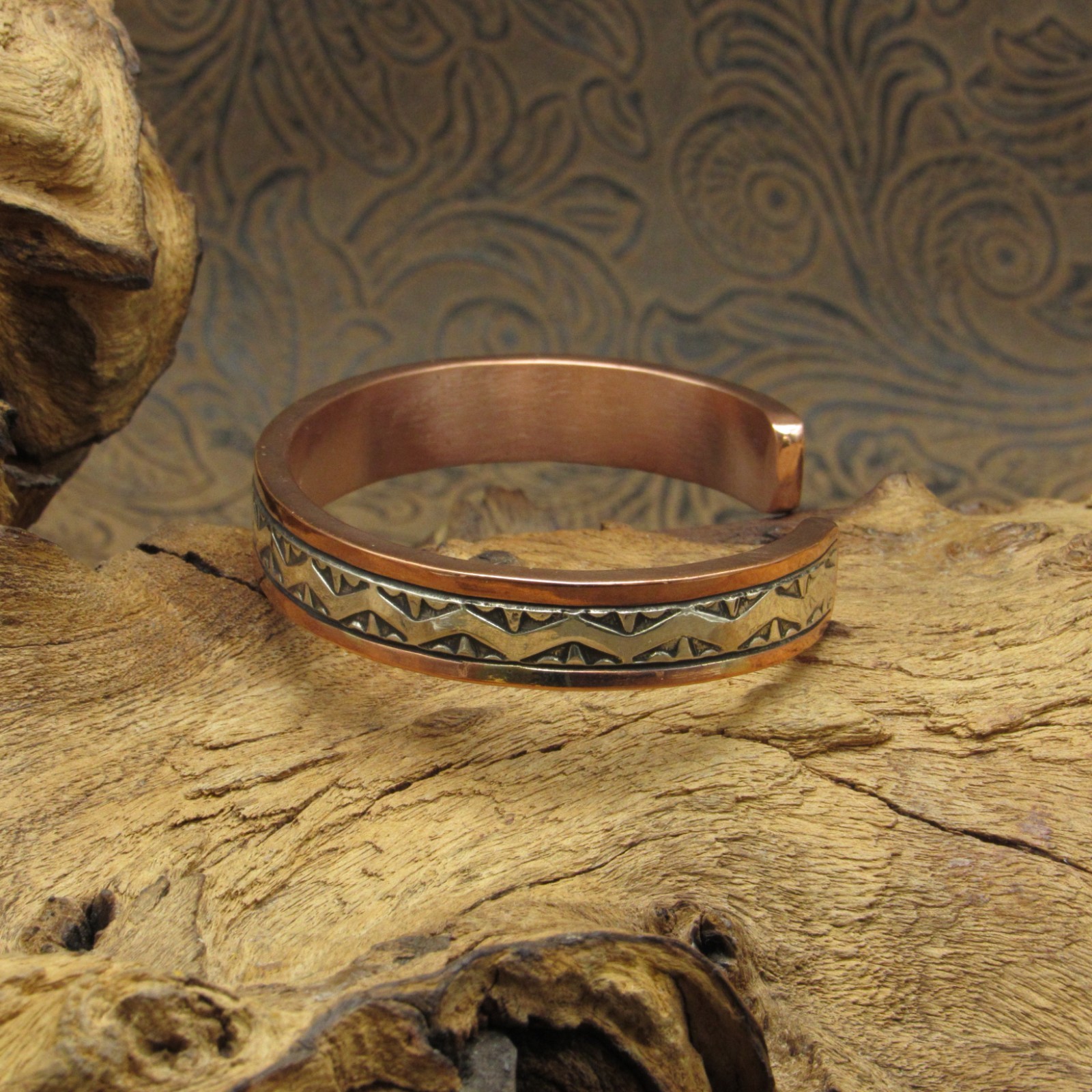 Artisan Sterling Silver/Copper Cuff Bracelet