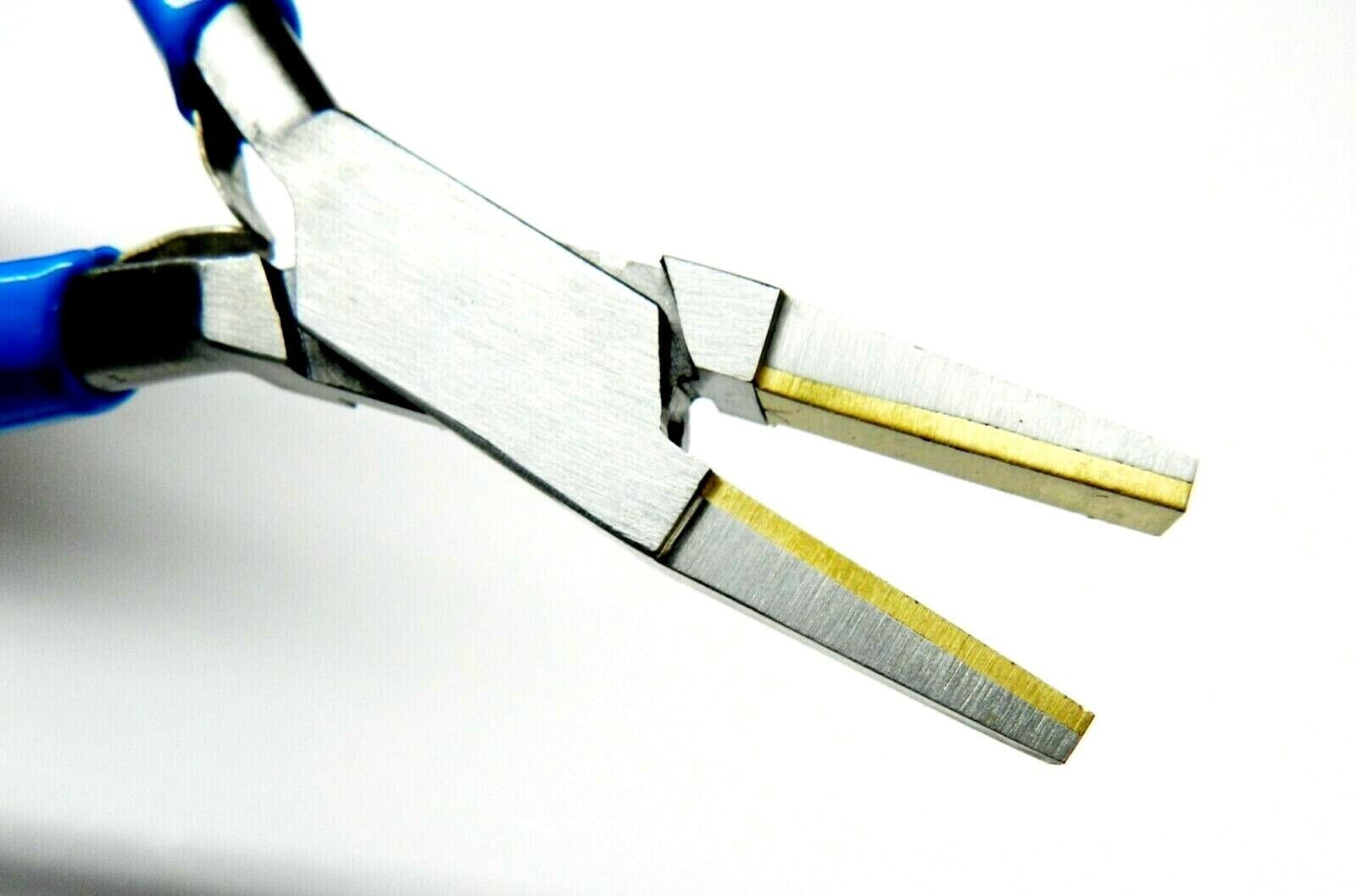 Plier Brass Jaws Flat Nose Pliers Lined with Brass Holding Bending Straightening