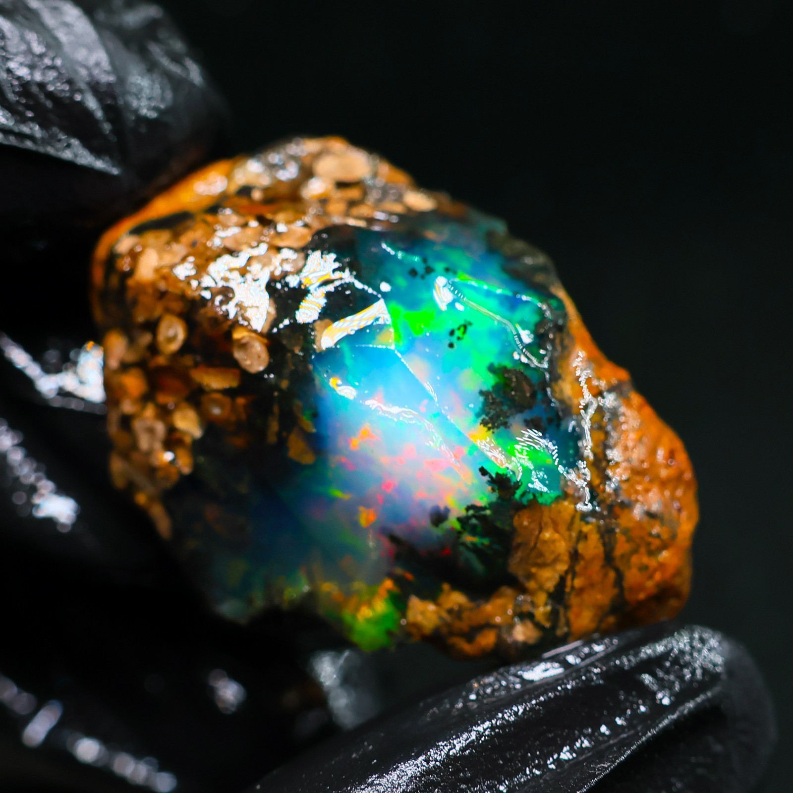 Natural Ethiopian Welo Opal Rough 43.35 Ct Gemstone – Bright Play of Color Fire