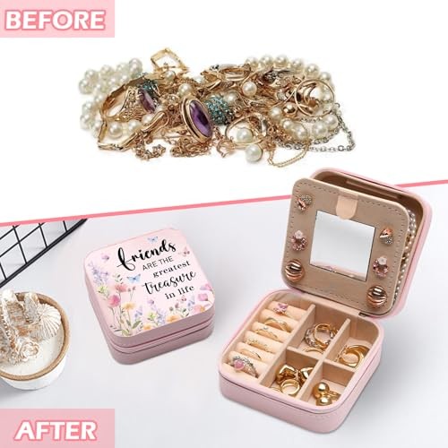 Friendship Gifts for Women Girls, Friend Travel Jewelry Box with Friend – 04