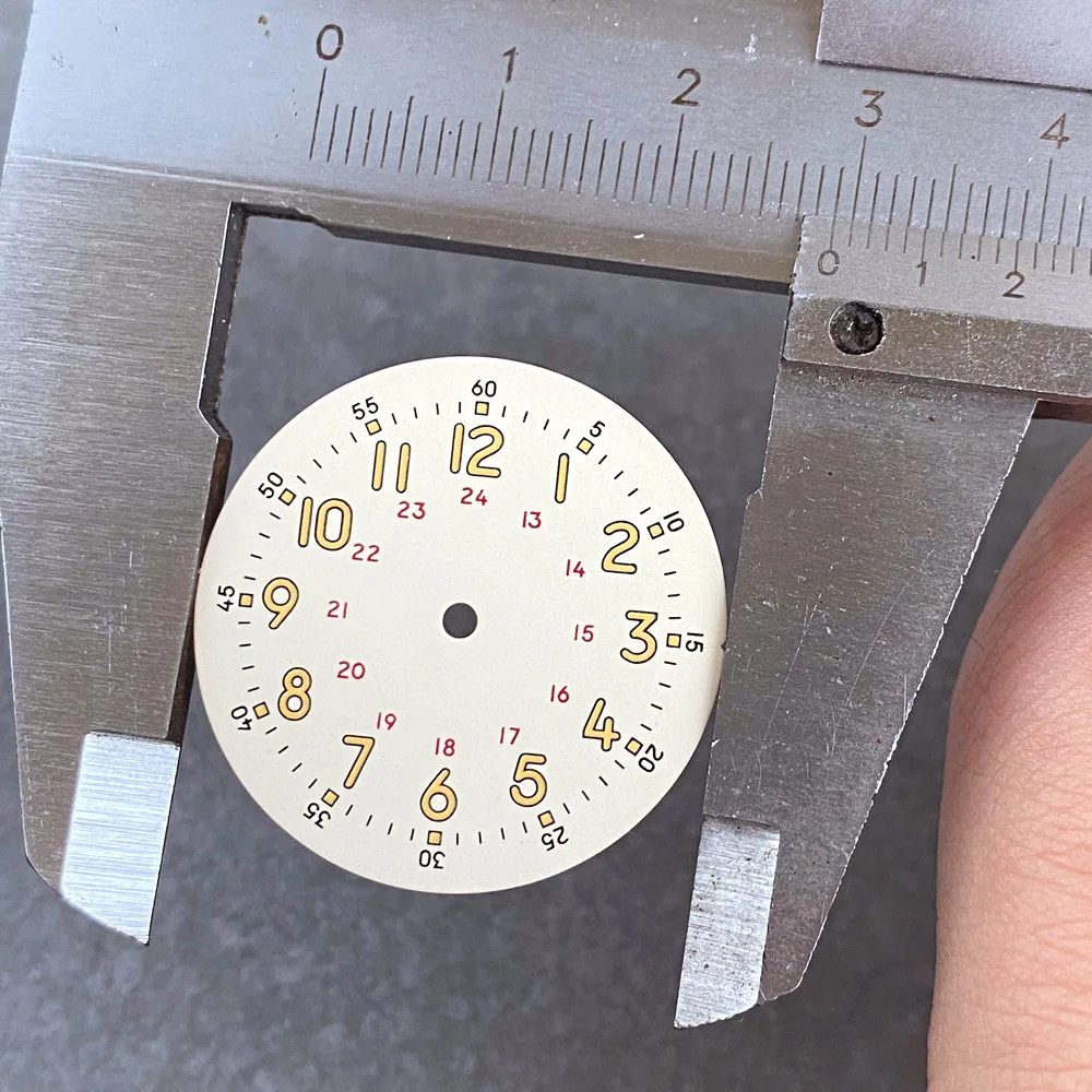 New 29mm Beige Watch Dial Modification Parts For NH35 NH36 ETA2824 PT5000 Miyota