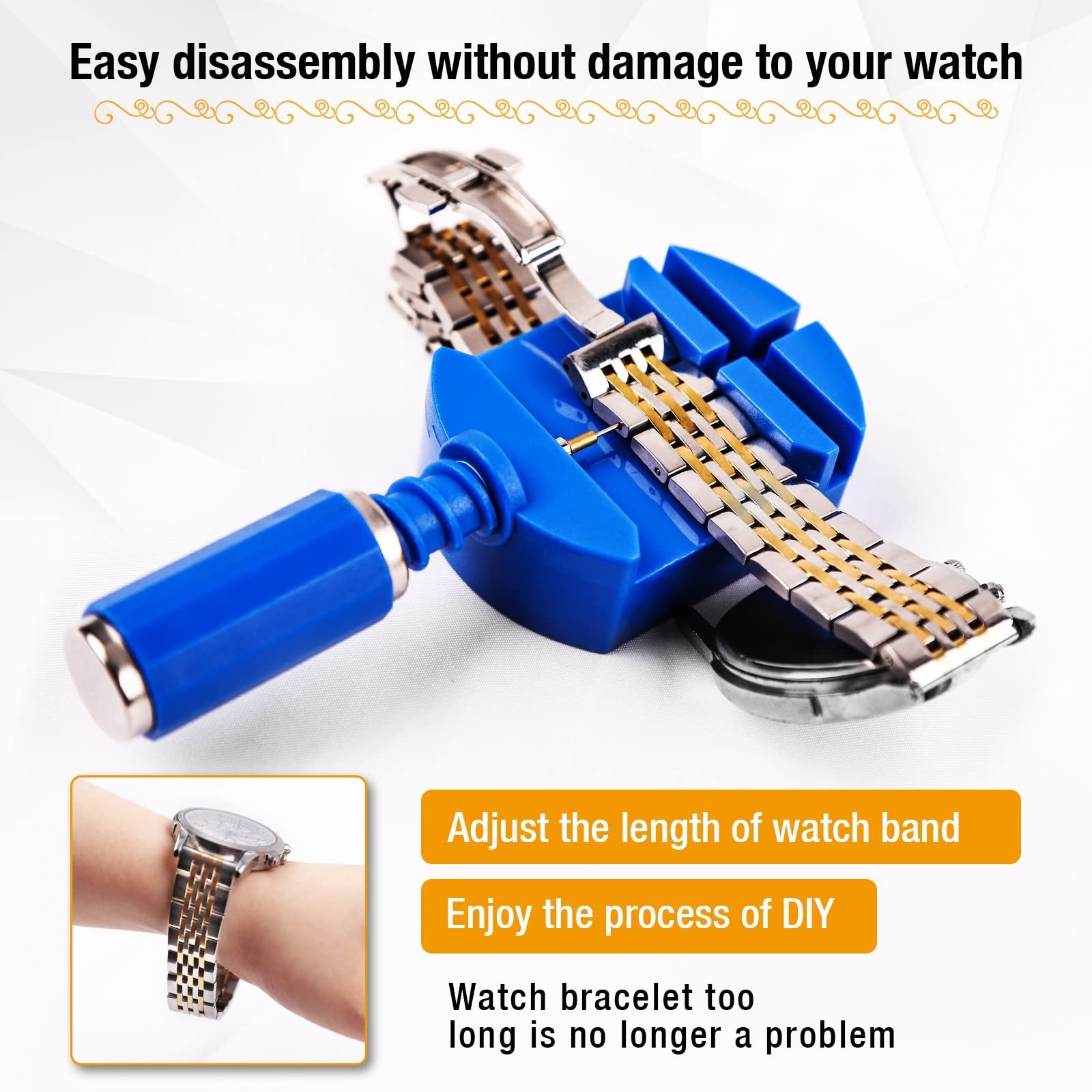 Watch Link Removal Kit – Band Strap Pin Remover Tool for Sizing & Adjustment