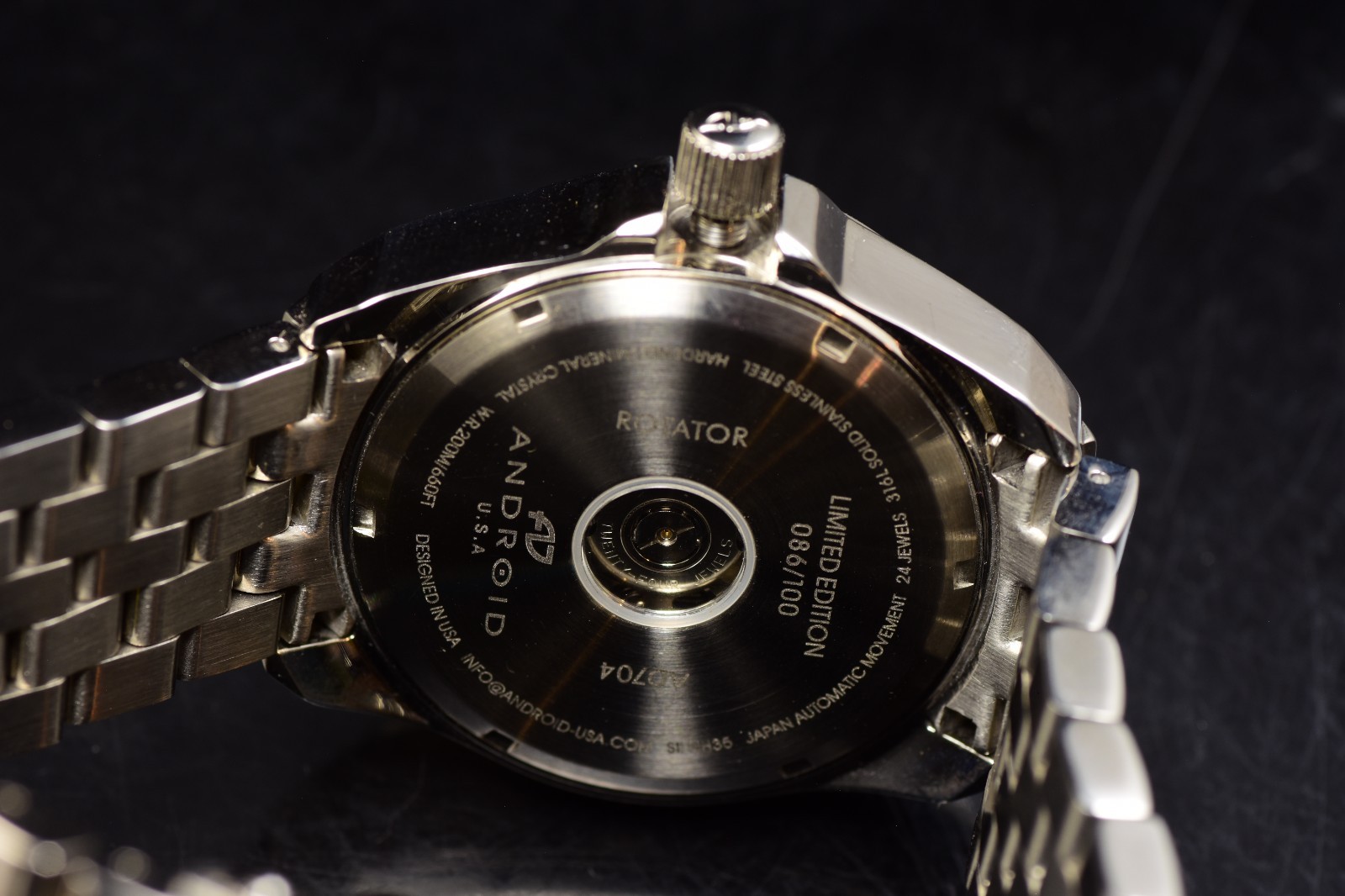 ANDROID Men’s Aragon HYDRAUMATIC Purple Dial LIM ED AUTOMATIC Watch AD680 RARE