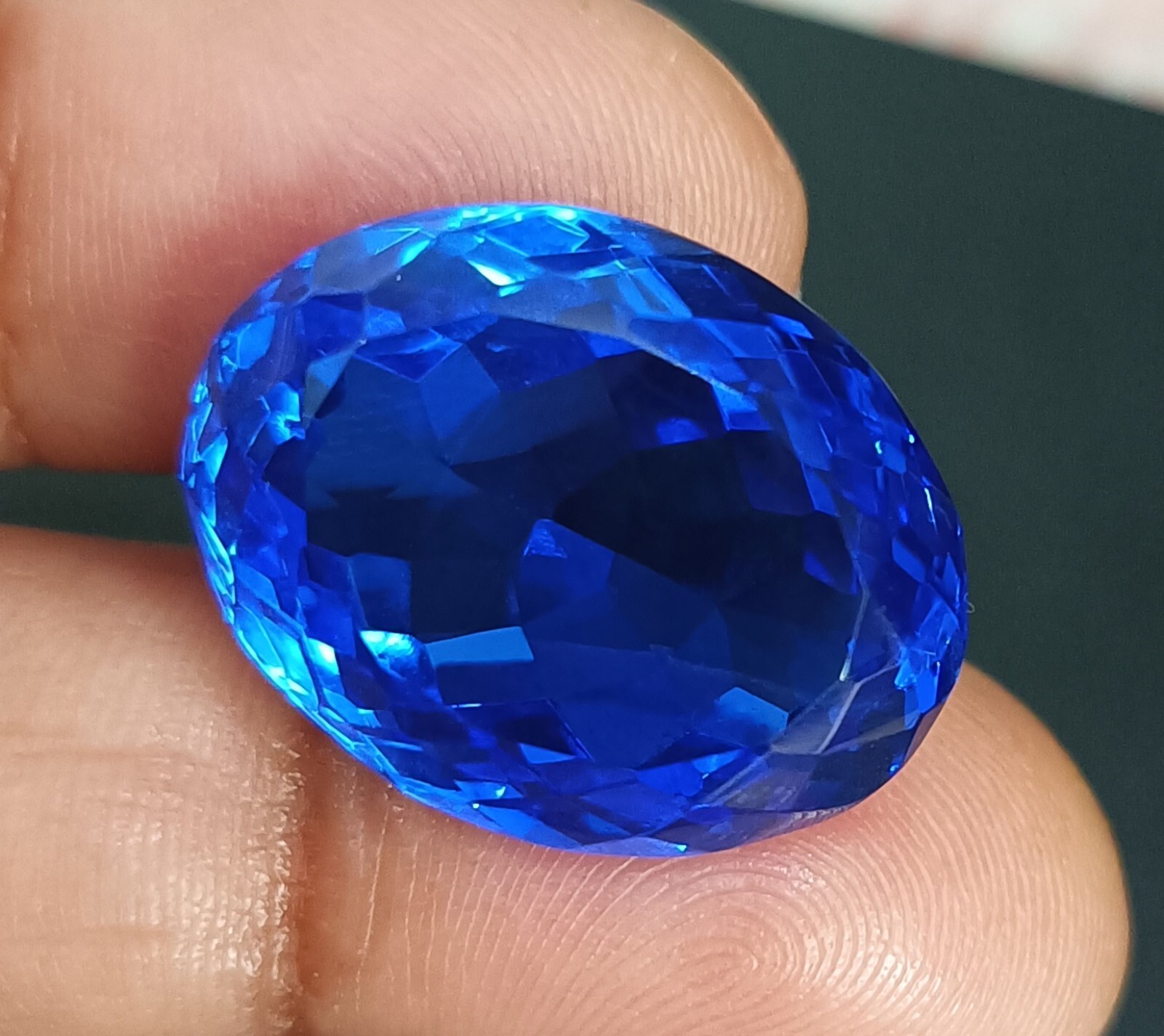 20 Ct AAA+ Natural Kashmiri Blue Sapphire Loose Gemstone Oval Cut EGL Certified