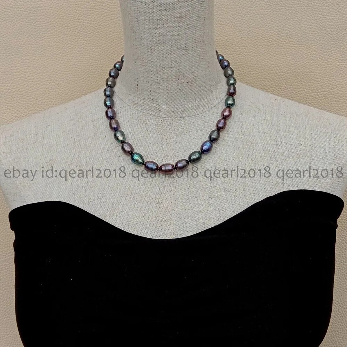 Natural White Black Gray Pink Purple Rice Cultured Pearl Necklace Silver Clasp